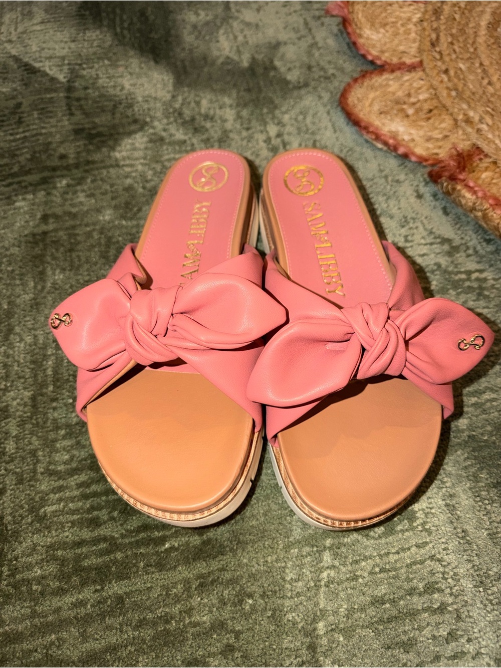 Sam & Libby Women's Astrid Slide Sandals in Pink Lily